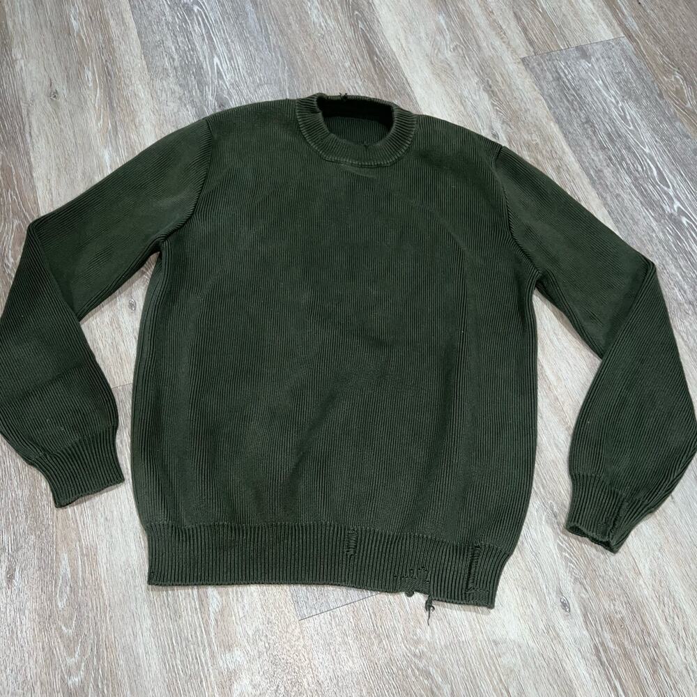 Golden Goose  Distressed Cotton Blend Sweater Small - Picture 4 of 9